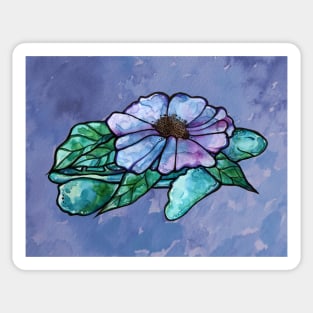 Sea Turtle Flowers Sticker